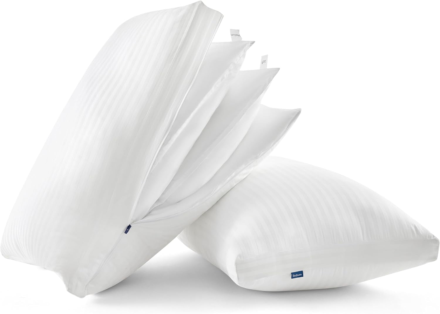 Cozy Comfort Adjustable Layer Bed Pillows for Sleeping - Queen Size Pillows Set of 2, Luxury Pillows with Soft and Comfortable Firm Bed Pillows