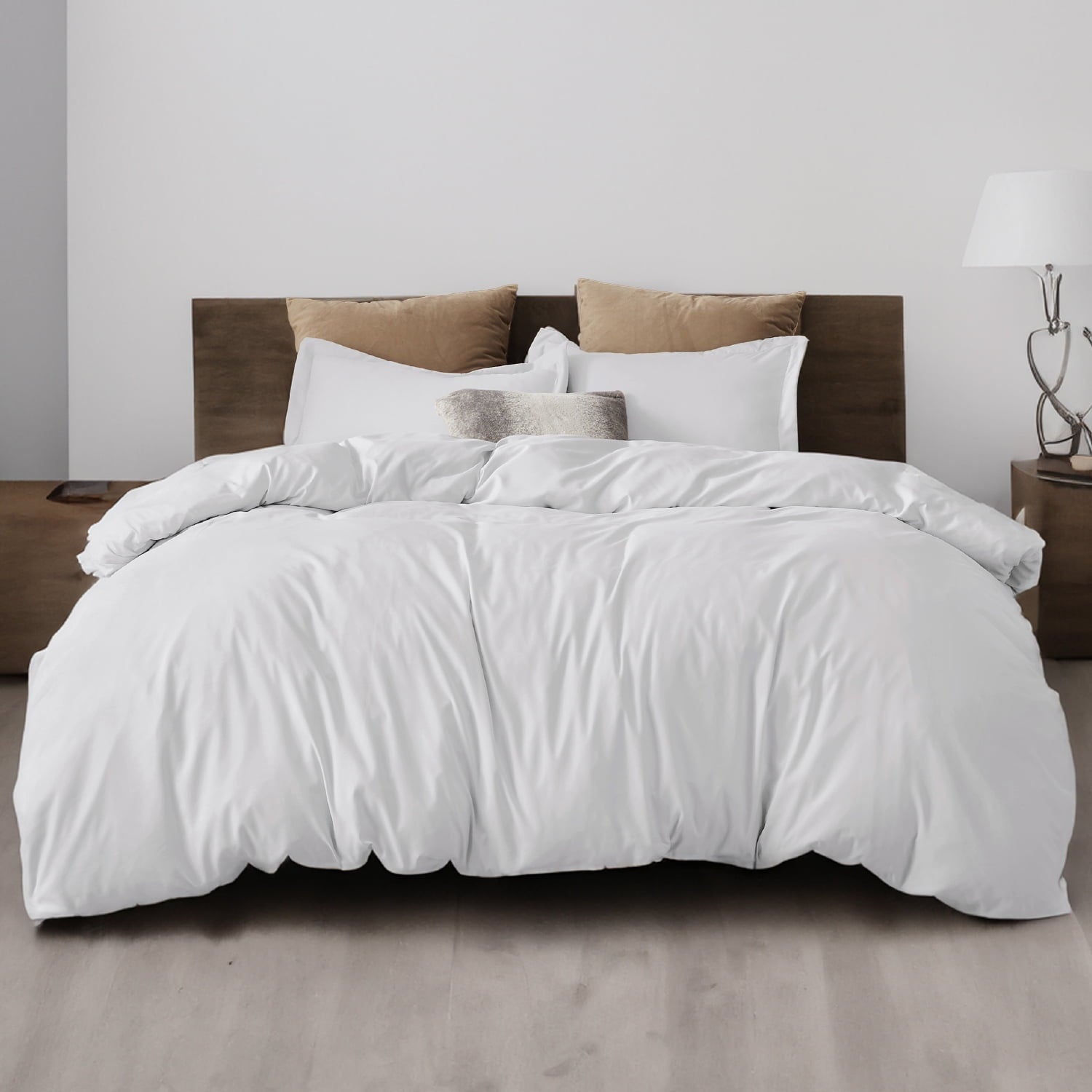 Cozy Comfort by Bedsure Queen White polyester microfiber material Duvet Covers 3 Pieces, 1 Duvet Cover and 2 Pillow Shams