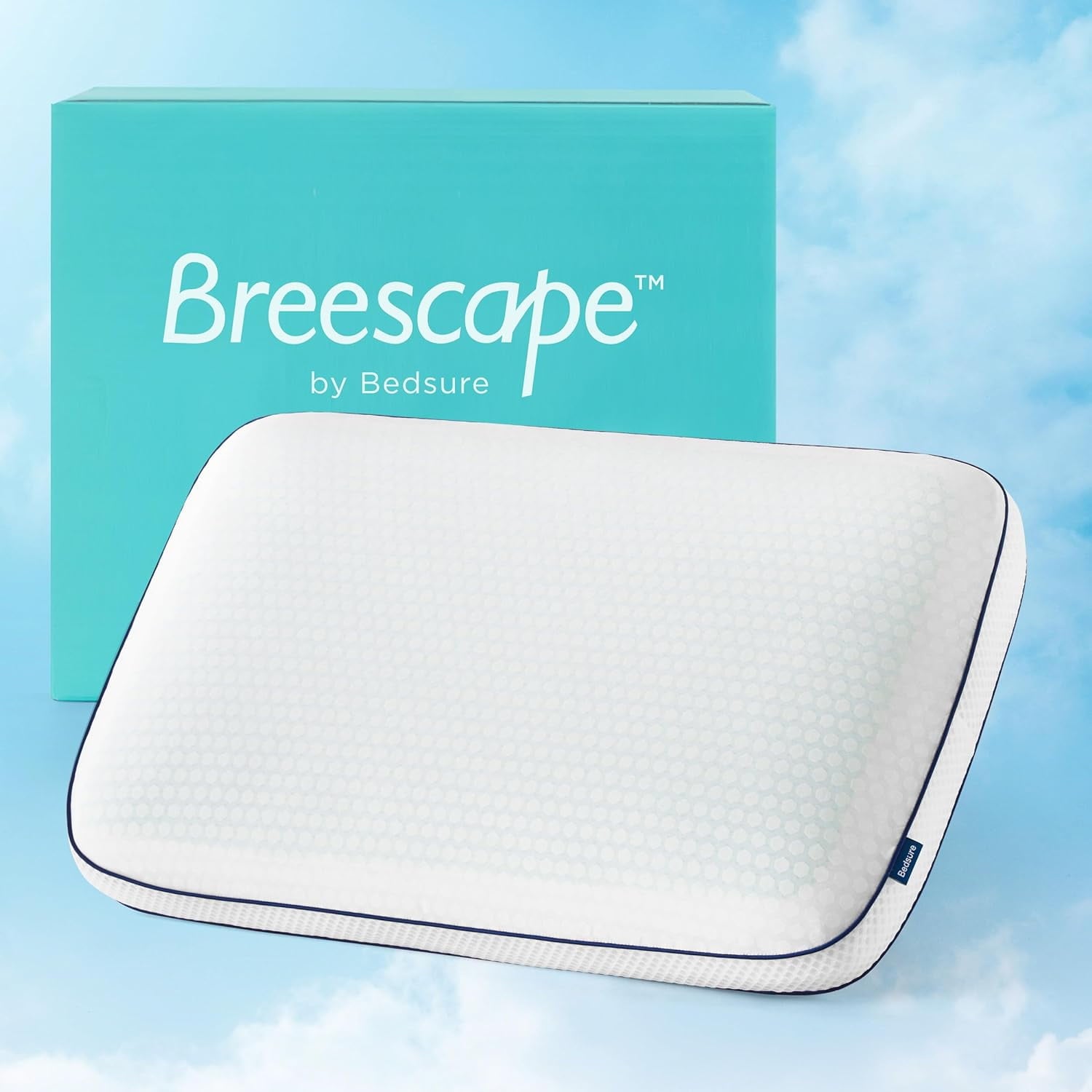 Cozy Comfort Cooling Gel Memory Foam Pillows - Orthopedic Memory Foam Pillow with Reversible Cooling Cover Two-Sided for All-Season Soft Comfort Gusseted Bed Pillows for Hot, Back & Side Sleepers