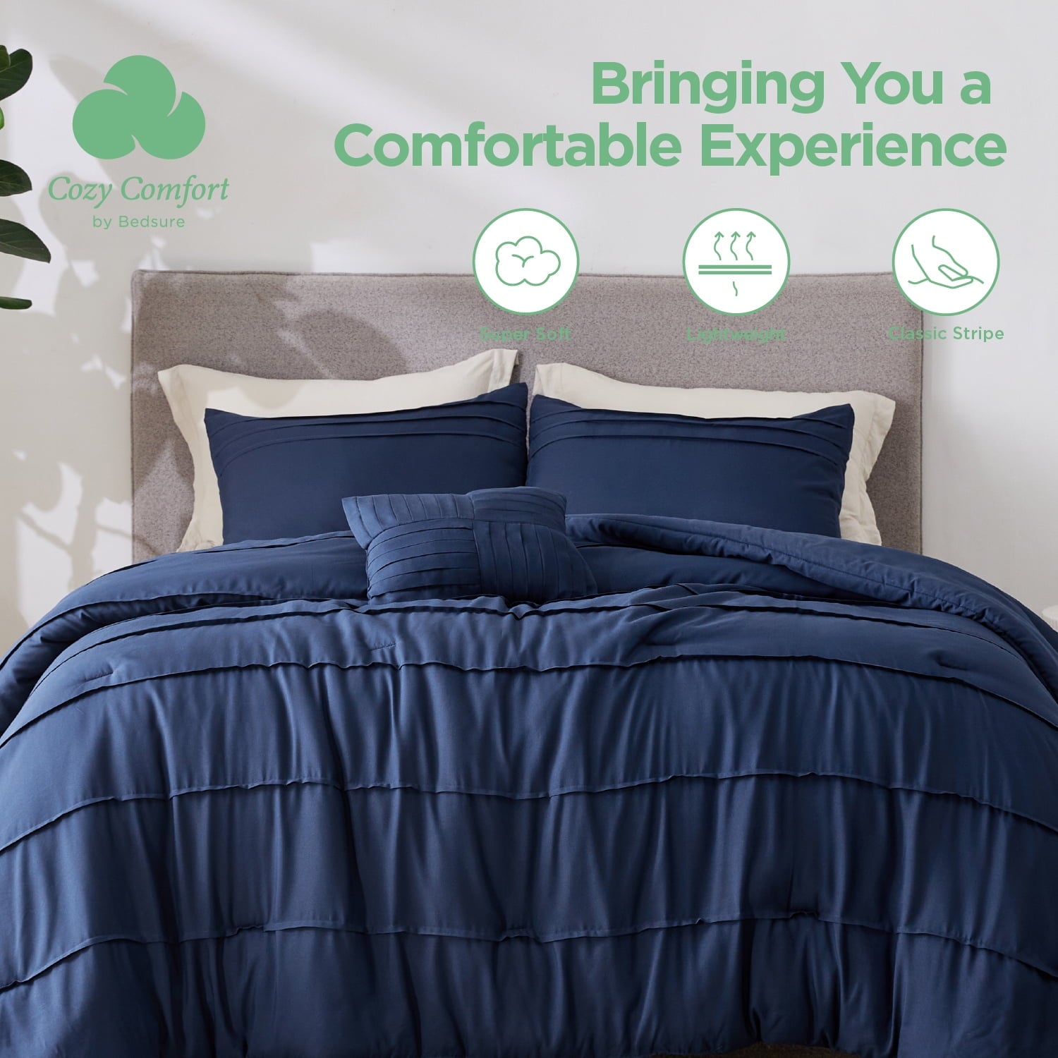 Cozy ComFort 7 piece bed in a bag Full Navy