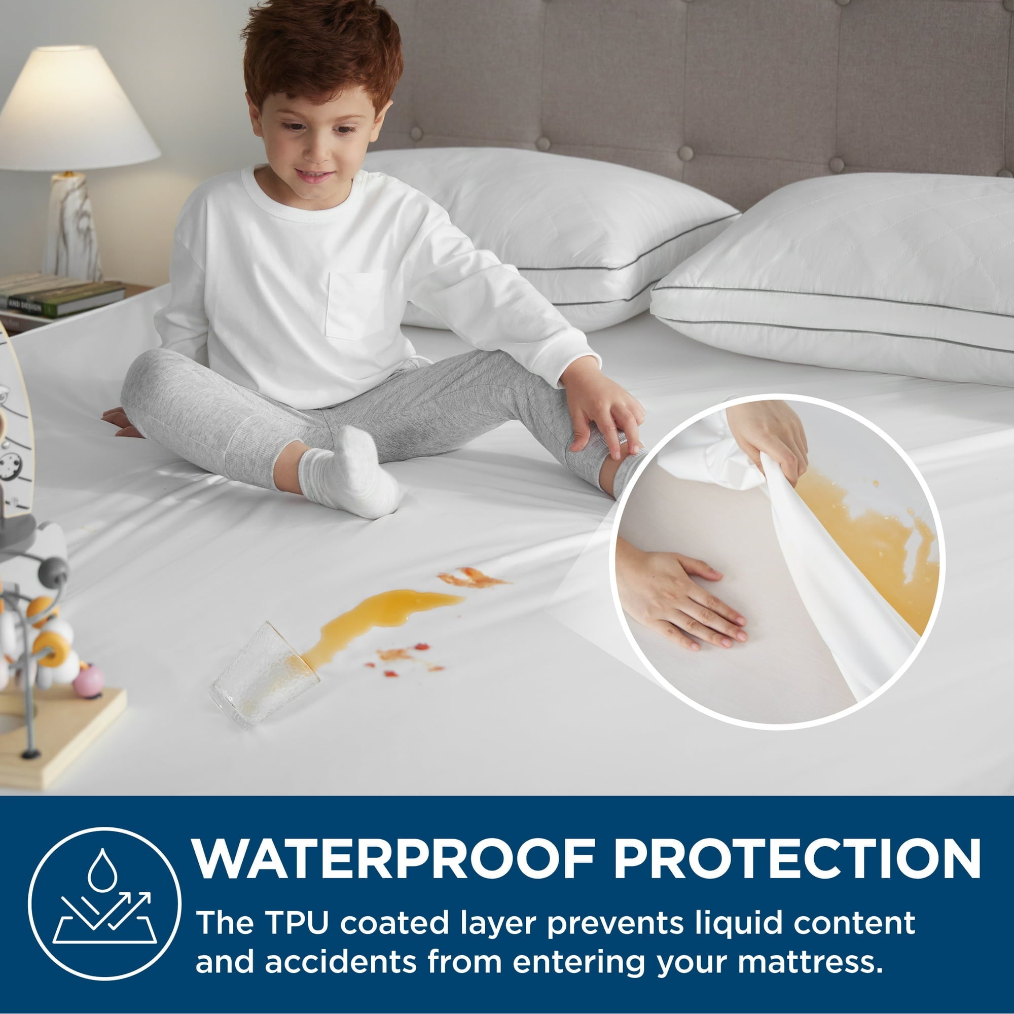 Cozy Comfort Bed Bug Proof Mattress Cover Full Size, Mattress Protector 100% Waterproof for Bed, Zippered Mattress Encasement Six-Sided 15 inches deep