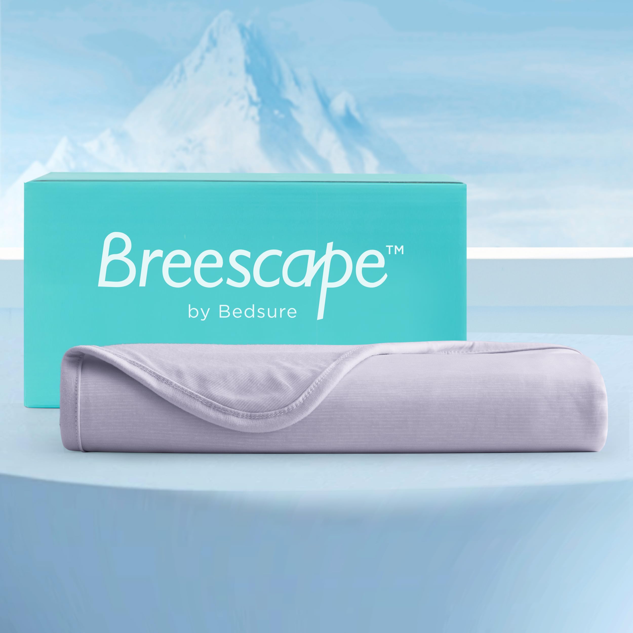 Cozy Comfort Breescape Cooling Blanket for Hot Sleepers - Lightweight Cool Summer Blanket Arc Chill Throw Blanket with Rayon Derived from Bamboo Cold Ice Blankets for Night Sweats 50¡Á70 Dark Grey