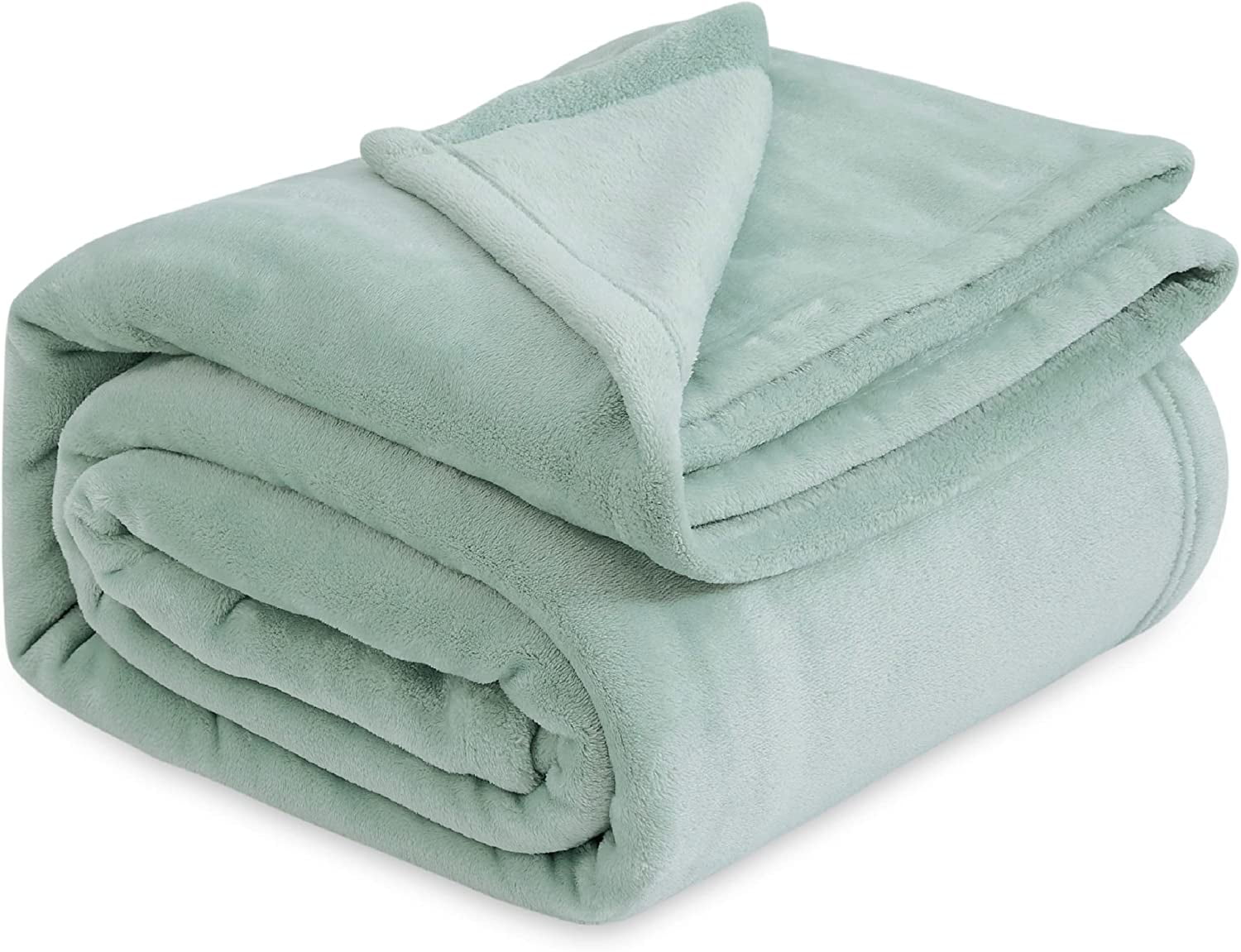U by Bedsure Sage Green Fleece Blankets King Size - Soft Lightweight Plush Cozy Fuzzy, 108X90 Inches