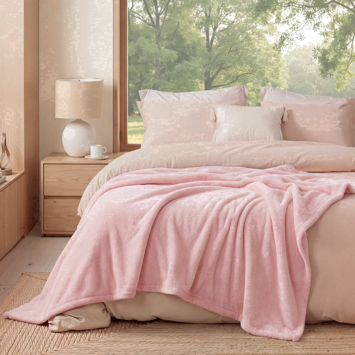 U by Bedsure GentleSoft Fleece Blankets King Size Pink - Valentines Blanket Soft Lightweight Plush Cozy Fuzzy Luxury Microfiber Throws, 108x90 inches New