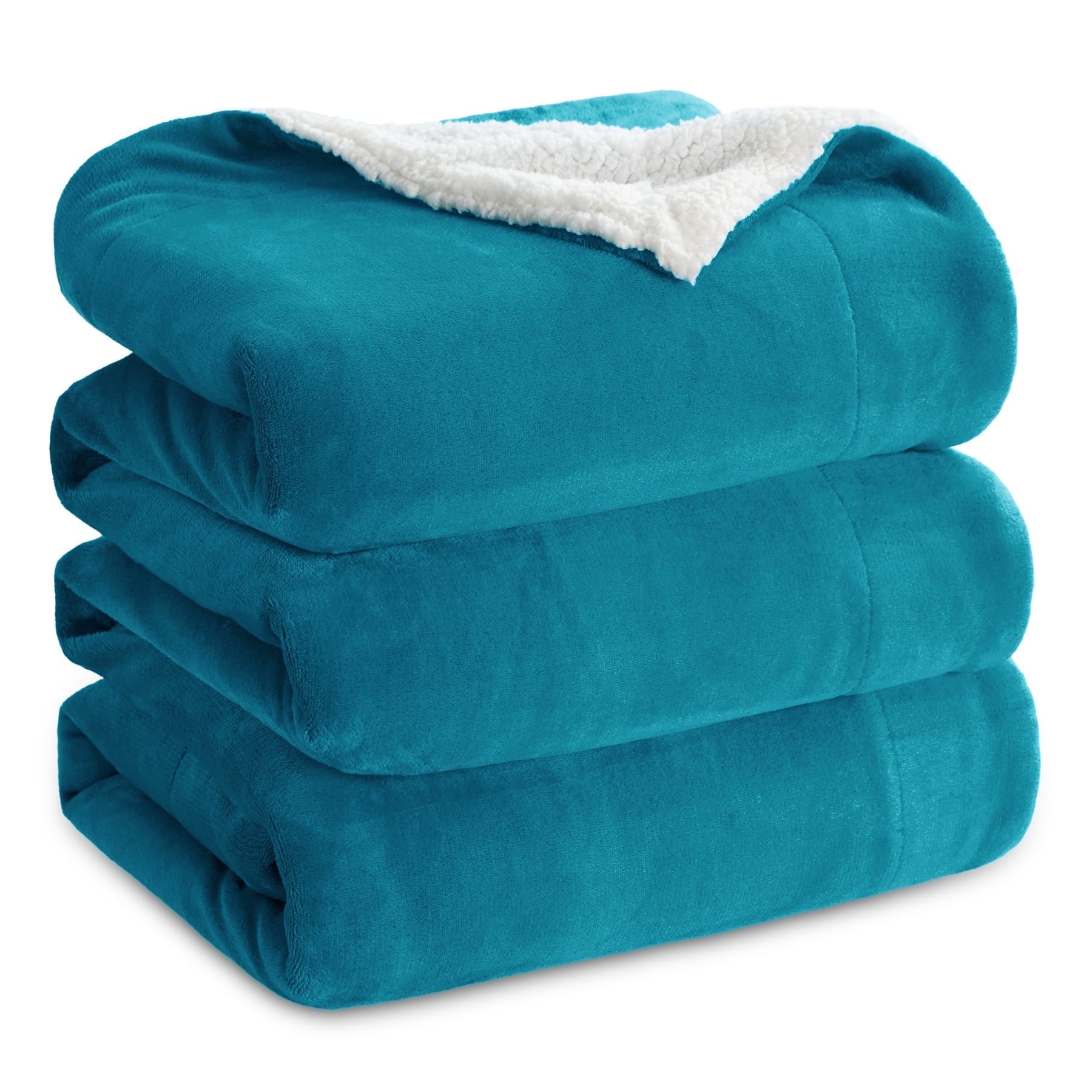 U by Bedsure GentleSoft Sherpa Queen Blanket for Bed, Teal Fleece Blanket Fluffy Fuzzy Soft Plush Cozy Gifts, Teal Decor Gifts for Home, Livingroom, Bedroom, 90x90 Inch