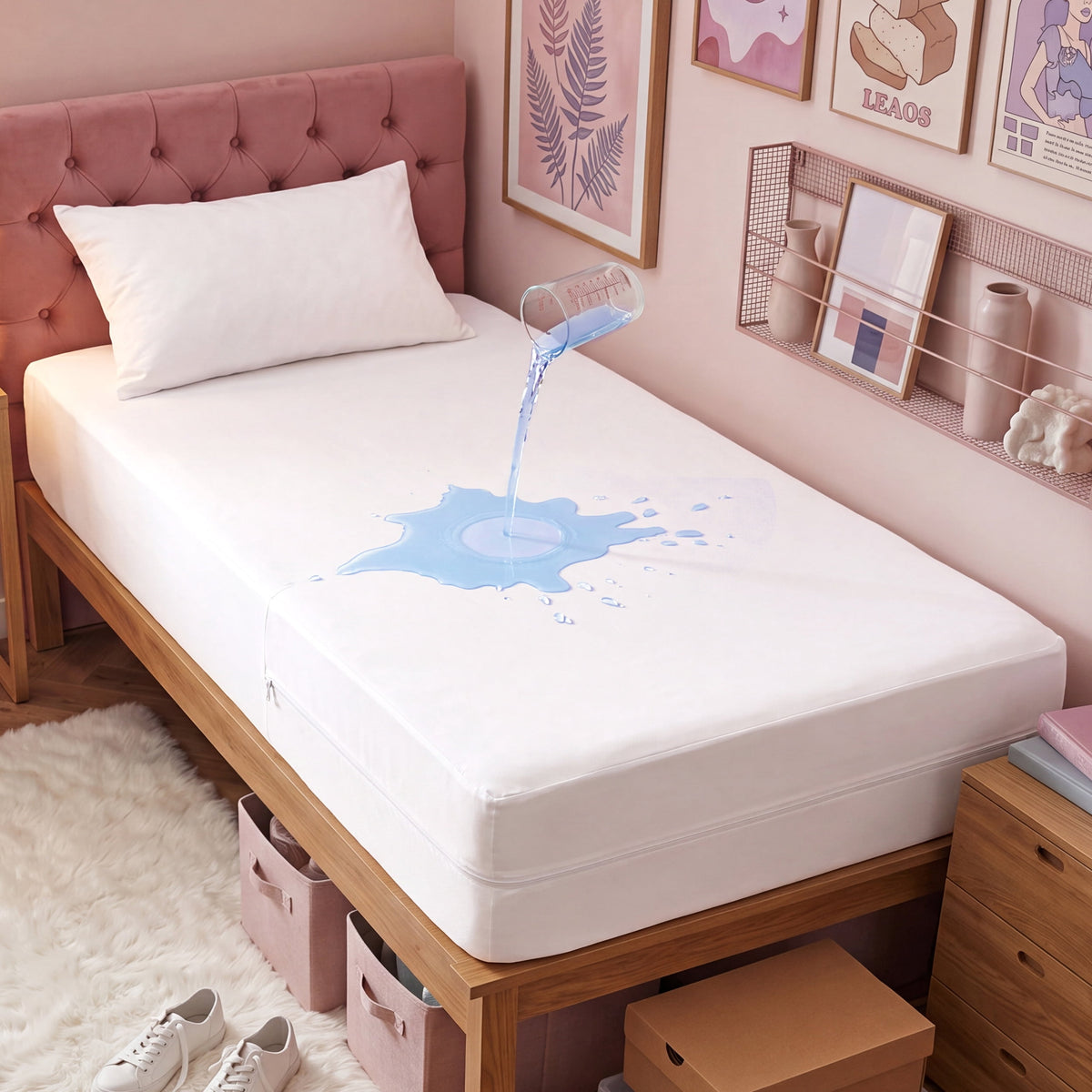 U by Bedsure Bed Bug Proof Mattress Cover Twin Size, Mattress Protector 100% Waterproof for Bed, Zippered Mattress Encasement Six-Sided 12 inches Deep New