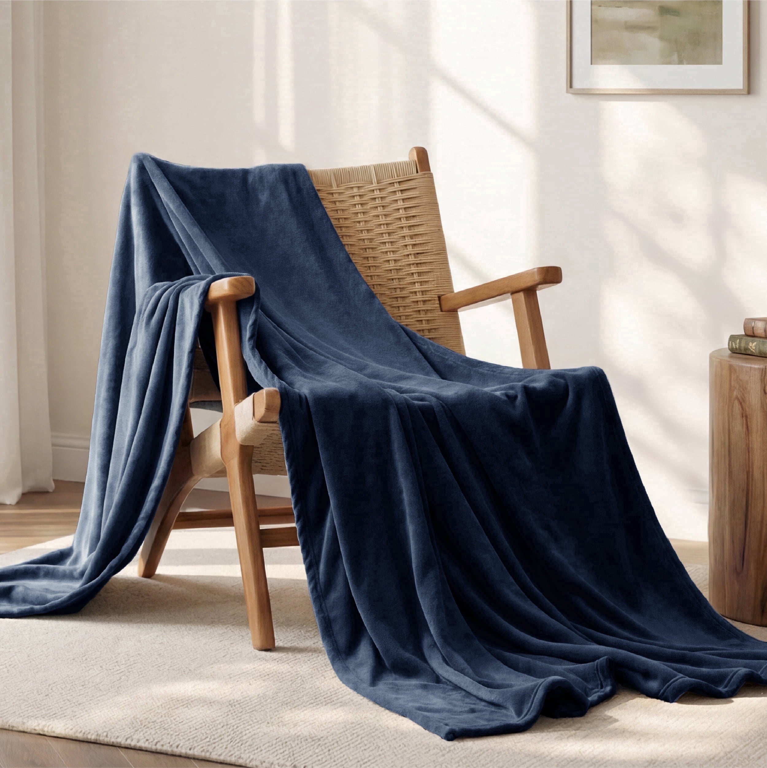 U by Bedsure Fleece Throw Blanket Navy Blue, Throw Blankets for Toddlers, Kids, Boys,50x60 inches New