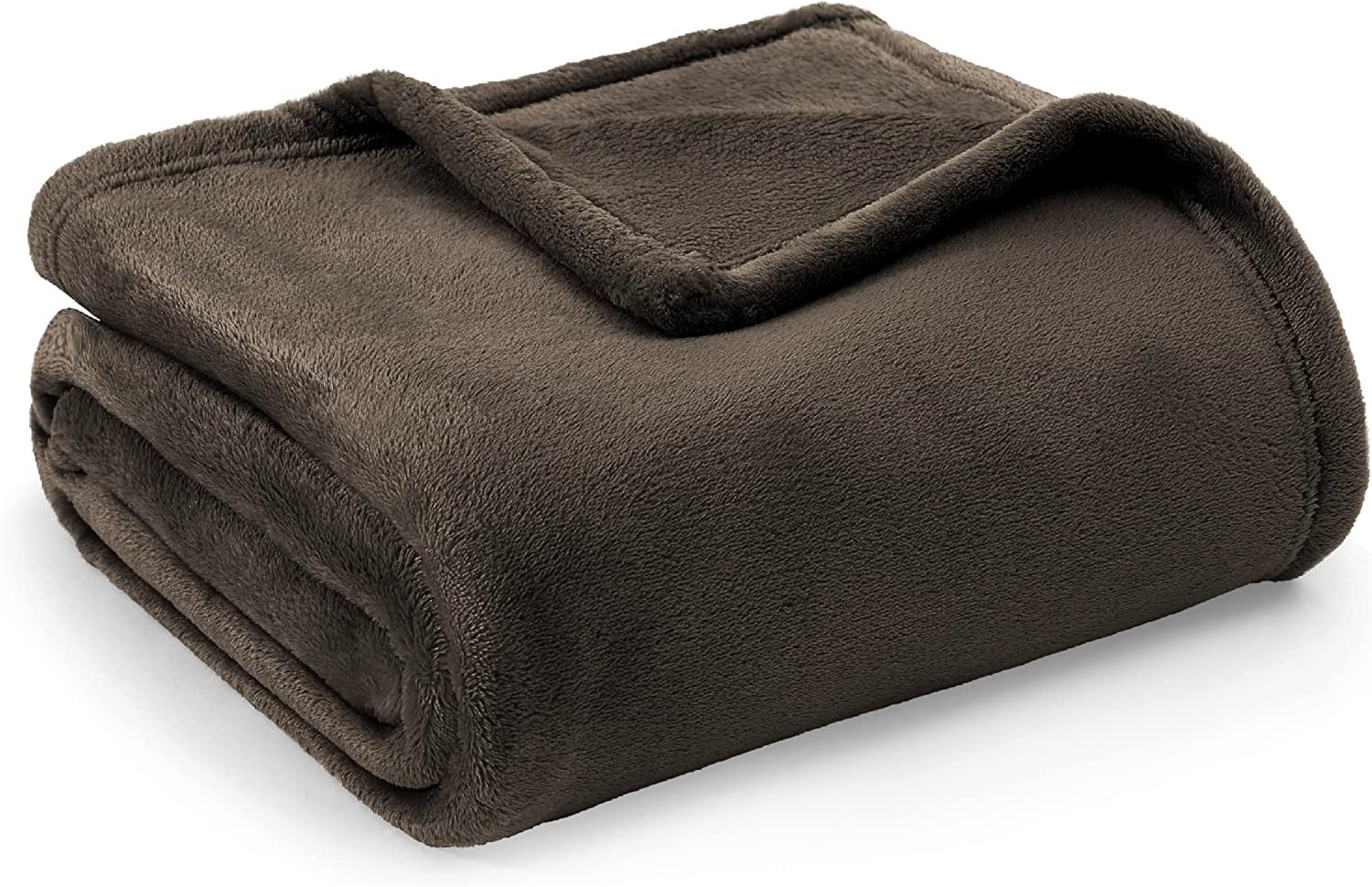 Cozy Comfort Brown Fleece Blanket Throw Blanket - 300Gsm Soft Cozy Blankets And Throws for Toddlers, Kids