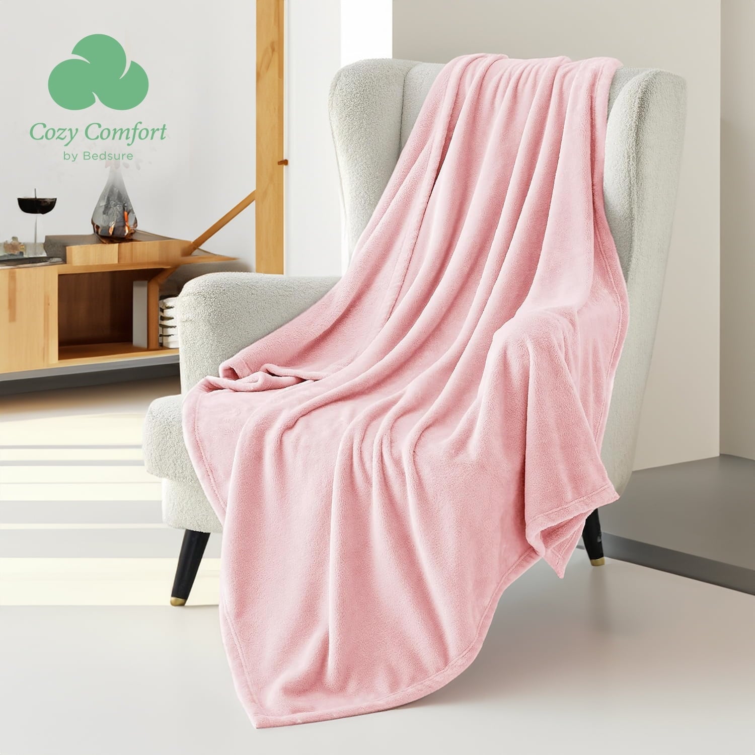 U by Bedsure Fleece Blanket Throw Blanket Pink  Cozy Blankets And Throws for Toddlers Kids Girls