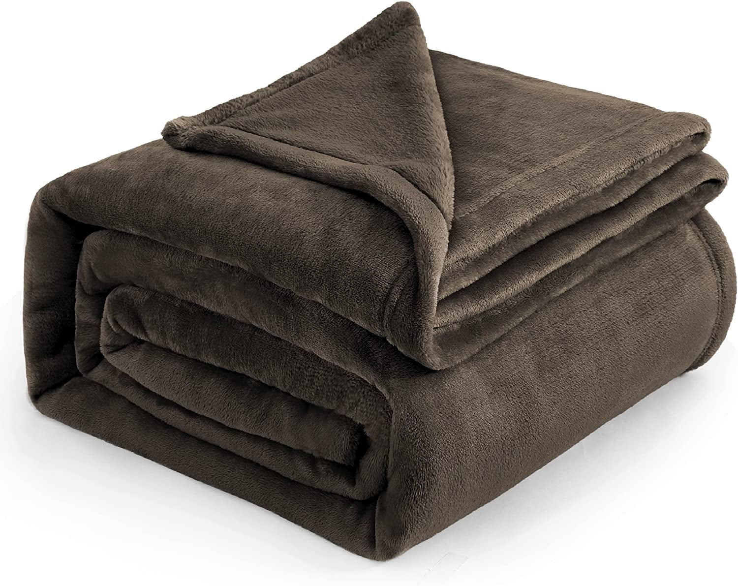 Cozy Comfort Brown Fleece Blankets King Size - Soft Lightweight Plush Cozy Fuzzy, 108X90 inches