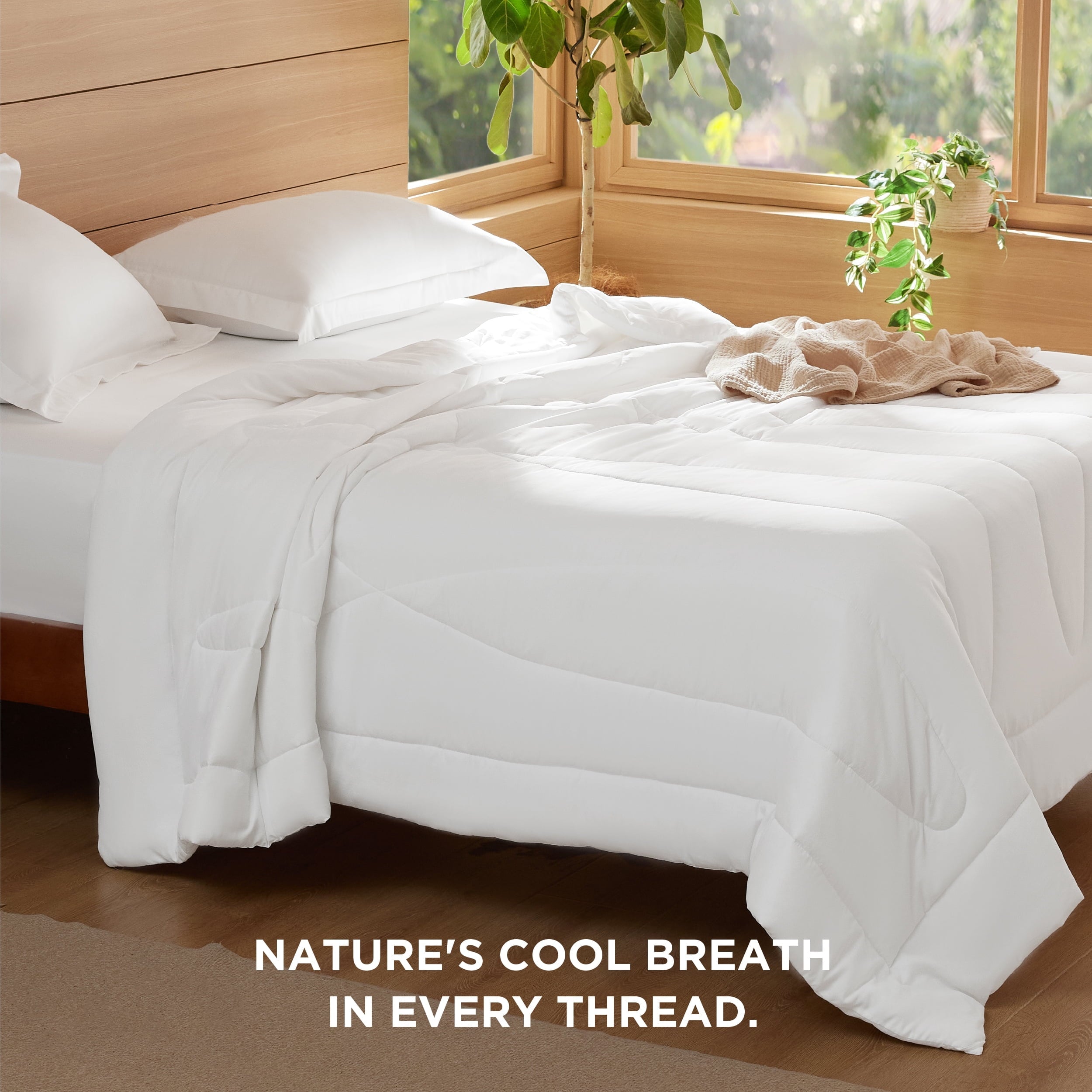 Cozy Comfort Comforter Duvet Insert Cal King - Summer Down Alternative Bedding Comforter with Corner Tabs, 96X102 inches, White